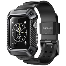 Apple Watch 3 Case, SUPCASE [Unicorn Beetle Pro] Rugged Protective Case with Strap Bands for Apple Watch Series 3 2017 Edition [42mm, Compatible with Apple Watch 42mm 2015 2016 ] (Black)