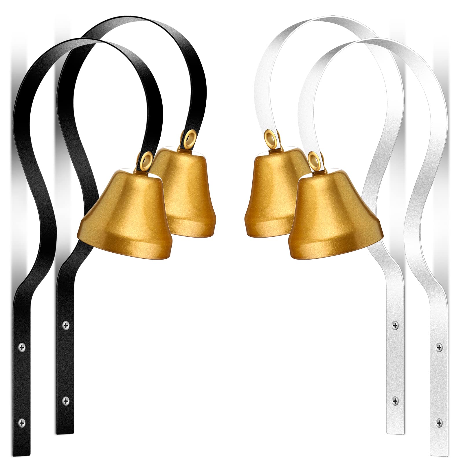 Photo 1 of Oudain 4 Pcs Shopkeepers Bell Antique Doorbell 1.6 Inch Diameter Wall Mounted Metal Shopkeepers Doorbell Dog Training Bell Hanging Store Ring for Door Opening, Remind Your Customer Coming