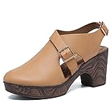 Altxic Women's Comfy Low Block Chunky Heels Sandals