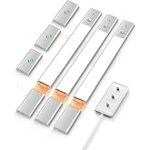 EZVALO Under Cabinet Lighting with 6 × 2000mAh Batteries & Charging Station | Backup Battery, Continuous Lighting, Rechargeab