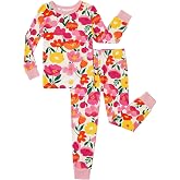 PATPAT Bamboo Viscose Pajama Set for Toddlers with Improved Tensile Strength, Snug Fit Pjs Sleeper for Baby Boys Girls Kids