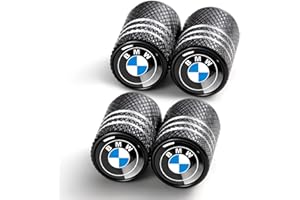 YUIQIEUY 4 Pcs Black Metal Car Wheel Tire Valve Stem Cover,Auto Valve Stem Caps Suitable for BMW X1 X3 M3 M5 X1 X5 X6 Z4 3 5 7 Series Air caps Accessories Black