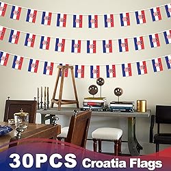 Croatia String Flag Pennant Banner, Small Mini