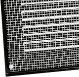 EUROPLAST 300x100mm Black Metal Air Vent Grille Cover with Insect Mesh view 4
