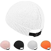 Mens Brimless Hats Docker Beanie Skull Caps Unisex Winter Warm Beanie Adjustable Leather Buckle Street
