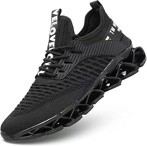 Wrezatro Women's Slip on Walking Running Shoes Blade Tennis Casual Fashion Sneakers Comfort Non Slip Work Sport Athletic Trai