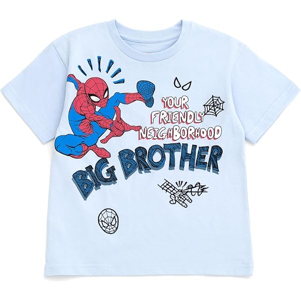 Marvel Spidey and His Amazing Friends Boys T Shirts Set 2-Pack,Summer