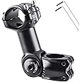 Azarxis 25.4mm 31.8mm Stem 70mm 80mm 90mm 110mm 120mm 130mm 17 35 45 60 Degree Adjustable Bike Stem Mountain Bike Stem Short Handlebar Stem for Bicycle, Road Bike, MTB, BMX, Cycling