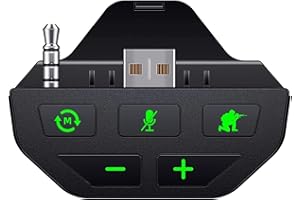 BUERTT Stereo Headset Adapter for Xbox,Audio Mic Headphone Adapter for Xbox One/One S/X/Elite 1/ Elite2/ Series S/X,Adapter Adjust Audio Balance