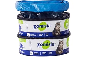 ZOMISIA 2 Pack Cat Litter Refill Bags, Non-See-Through Jumbo 60FT Cartridge Refill Total Up to 36 Weeks (Over 8 Months) Per C