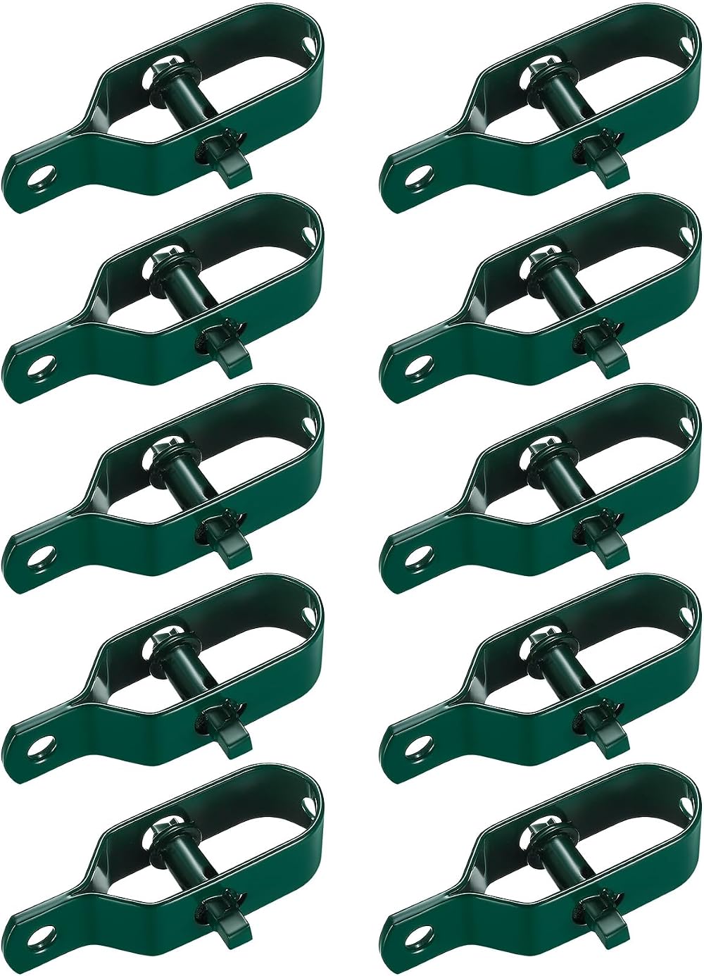 Jttxiu Fence Wire Tensioner 90mm 10Pcs Galvanized Steel Green