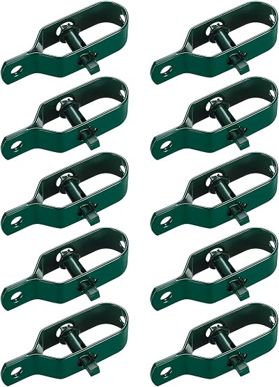 Jttxiu Fence Wire Tensioner 90mm 10Pcs Galvanized Steel Green