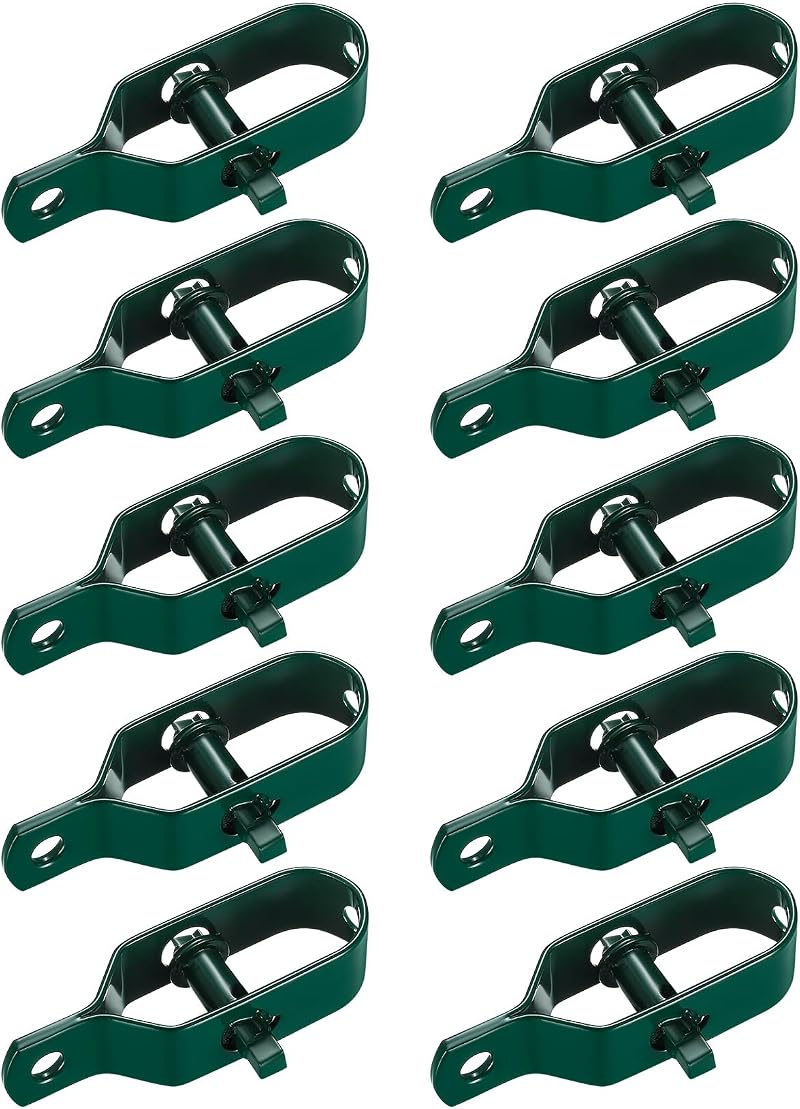 Jttxiu Fence Wire Tensioner 90mm 10Pcs Galvanized Steel Green