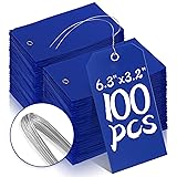 100 Pieces Plastic Shipping Tags with Wires Blank