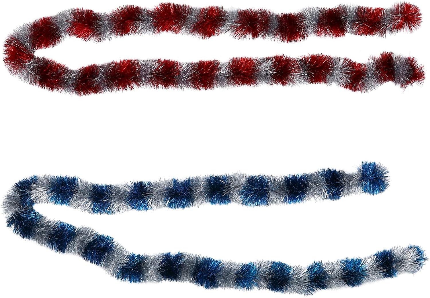 TOYANDONA 2Pcs Guirnalda de Oropel de Navidad Metálico Brillante Árbol