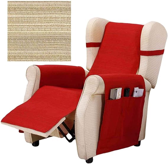 Cubre Sillón Relax Modelo Darsena, Color Natural, Medida 50cm de