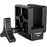 TONYBOO TU-8 Rifle Saddle Mount,Tripod Rifle Gun Clamp with 1/4" & 3/8" Screw Holes,Shooting Rest Compatible with Arca Swiss Quick Release Plates & Hunting Tripod,Adapter for Hunting and Shooting