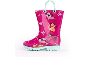 NORTY PVC Rain Boots for Kids - Waterproof PVC Boots Boys and Girls Solid & Printed Rainboots for Toddlers and Kids
