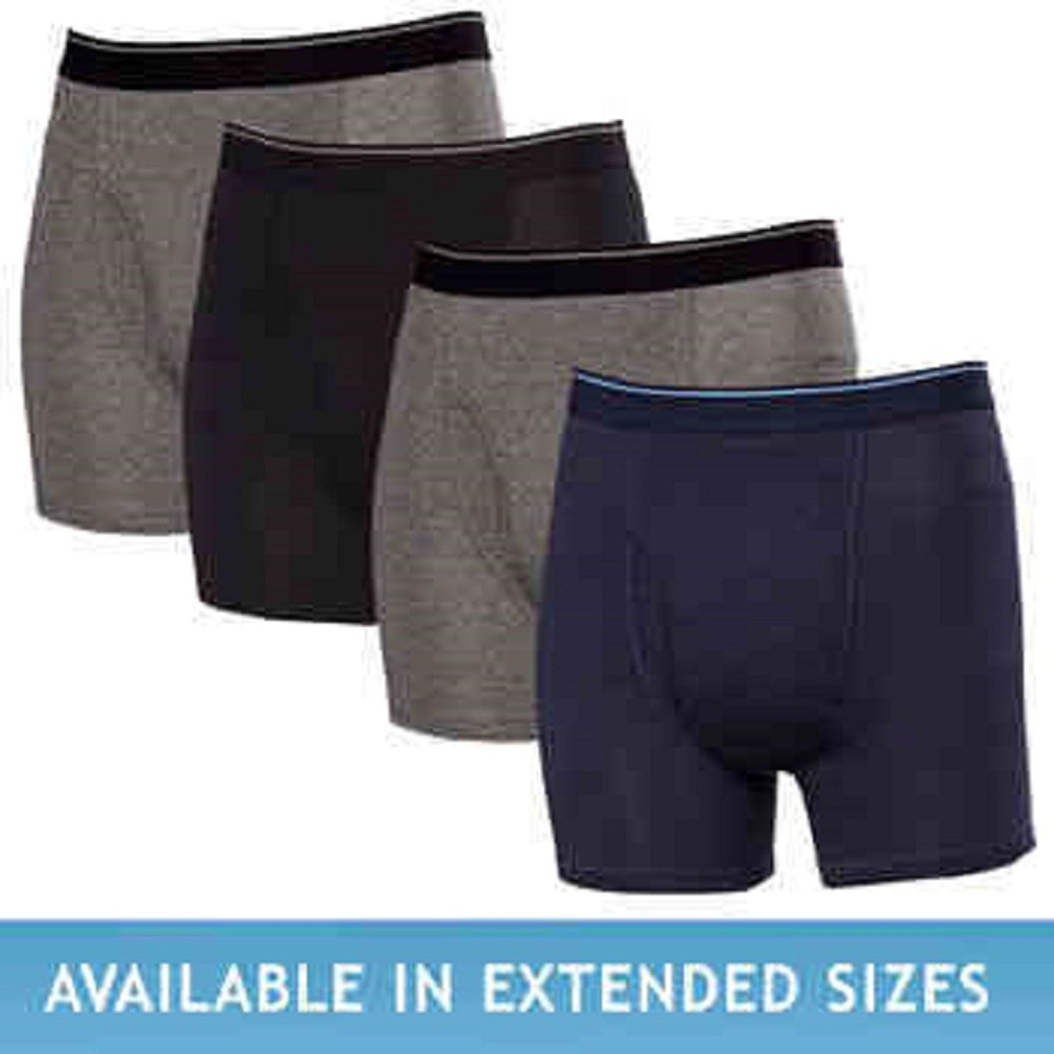 Kirkland Signature Men's 4 Boxer Briefs (Medium, Gray) on Galleon Philippines