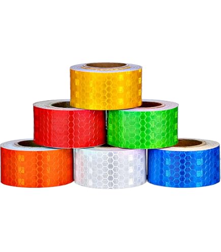 100Pcs Reflective Warning Stickers - Round Waterproof Safety Decals For Car, Motorcycle, Bicycle (5 Colors)