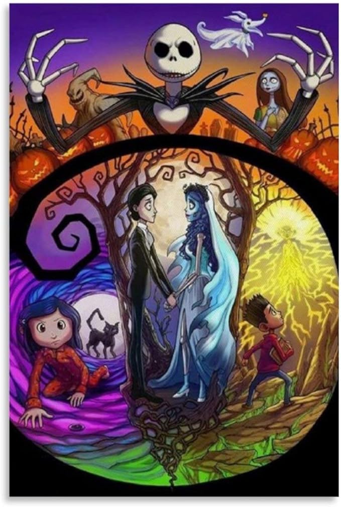 LUFANG Tim Burtons Corpse Bride (1) Canvas Art Poster and Wall Art 