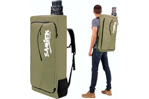 SAMICK SPORTS Archery Backpack Takedown Recurve Bow Case - Padded & Protective Storage Pockets for Gear & Accessories - Telescopic Arrows Tub - Premium Archery Bag for Travel