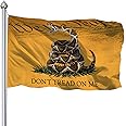 Dont Tread On Me Flag 3x5 Ft, Constitution Rattlesnake Gadsden Flags Banner With Brass Grommet, Double Printed USA US Don't Tread On Me Flag Outdoor With UV Fade Proof