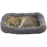Billionchains Cat Bed Washable Indoor Cat Cushion Bed, Soft and Cozy Plush Pet Bed-S