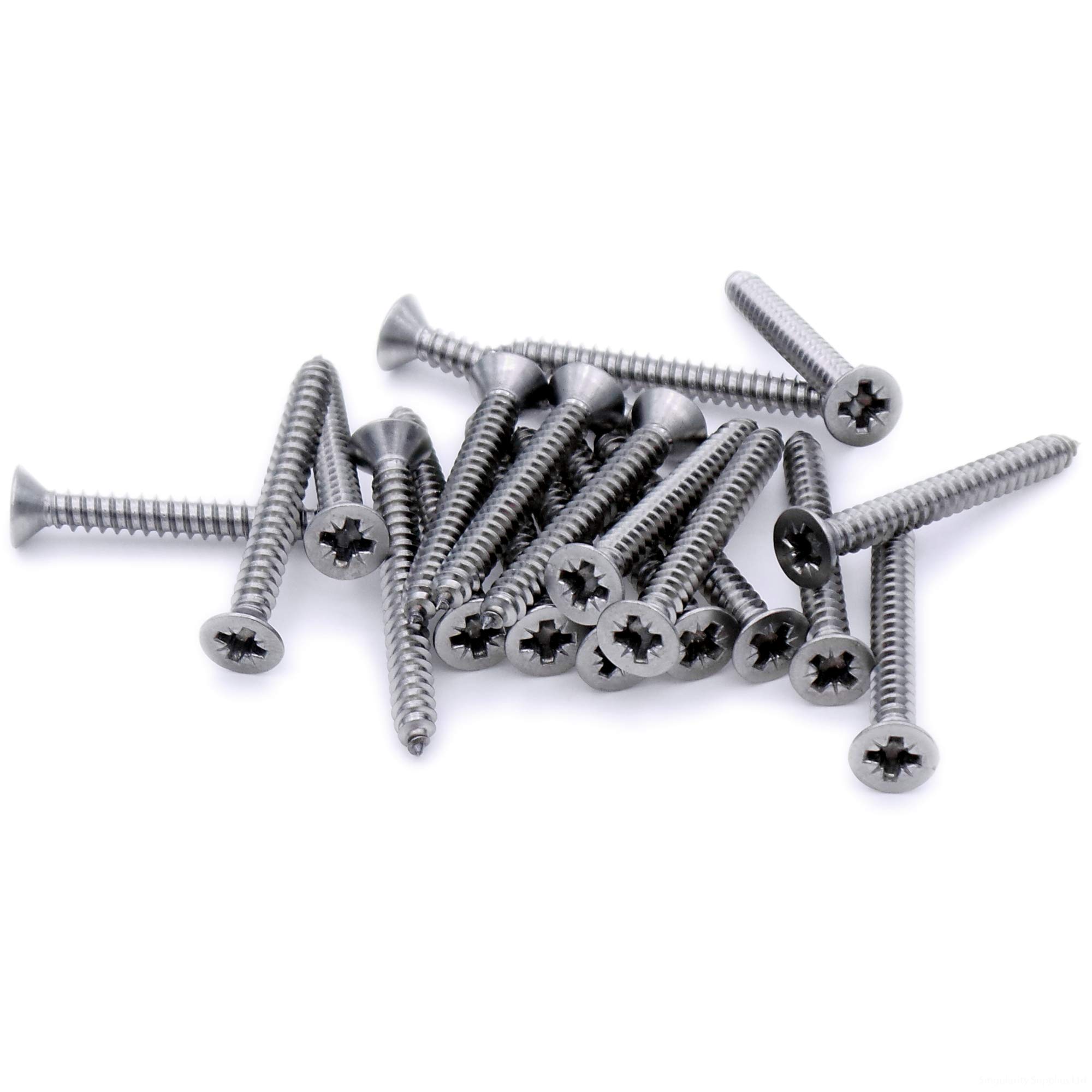 No.12 x 0.5 (5.5mm x 13mm) Pozi Countersunk Self-Tapping Screw - Stainless Steel (A2) (Pack of 20)