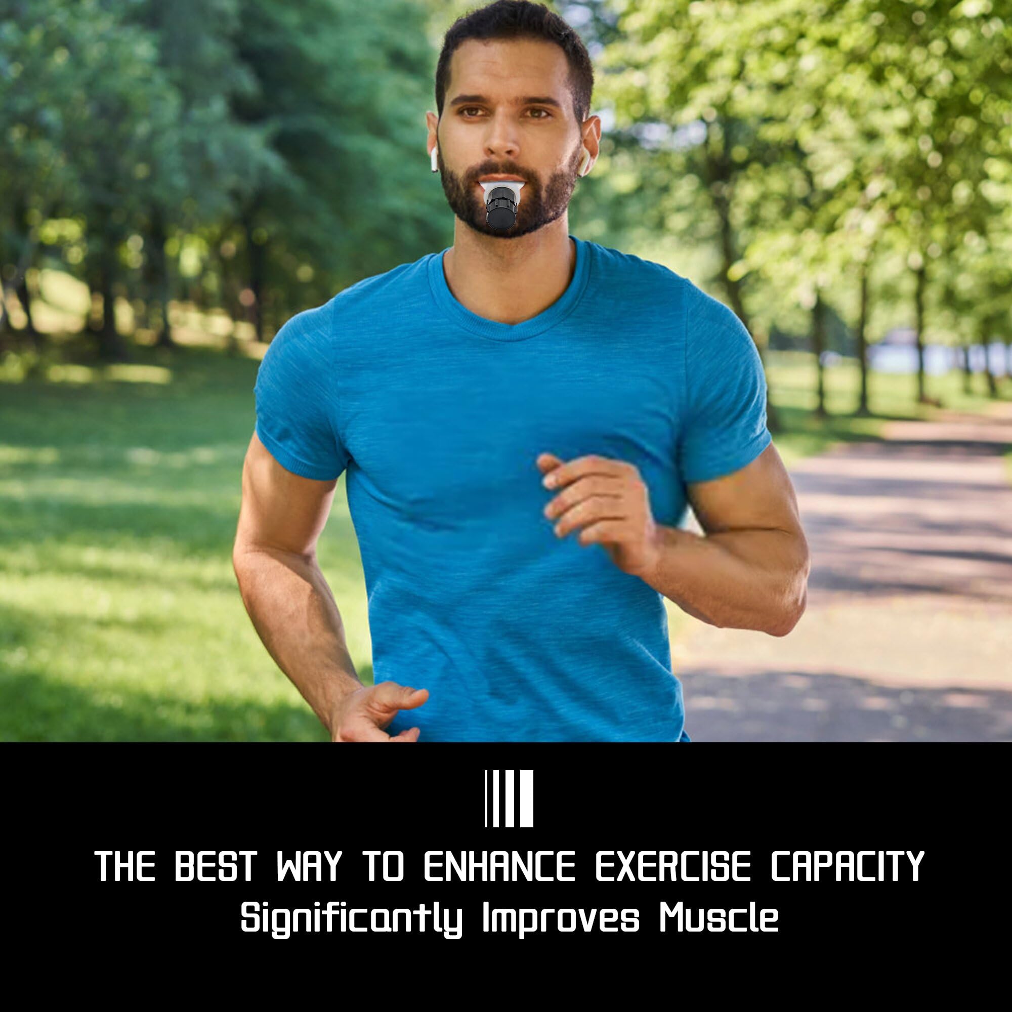 Portable Muscle Trainer, Exercise Trainer with Resistance Adjustable, Exercise Device with Variable Settings, Easy to Clean and Use, Present for Exerciser, Black/Clear