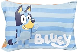 Jay Franco Bluey Hello 1 Single Reversible Pillowcase - Double-Sided Kids Super Soft Bedding (Official Bluey Product)