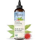 Sky Organics Organic Castor Oil 8oz, Pure, Cold Pressed and Hexane Free | Hair & Skin Conditioning Oil Rich in Omega Fatty Ac