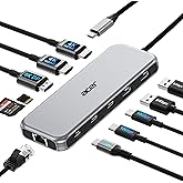 Acer Laptop Docking Station 3 Monitors, 11-in-1 USB C Docking Station | 8K DP, 4K@60Hz HDMI, 10Gbps Data, 1 Gbps Ethernet Hub, 100W Power Delivery, SD/TF, USB C Hub Multiport Adapter for Laptop