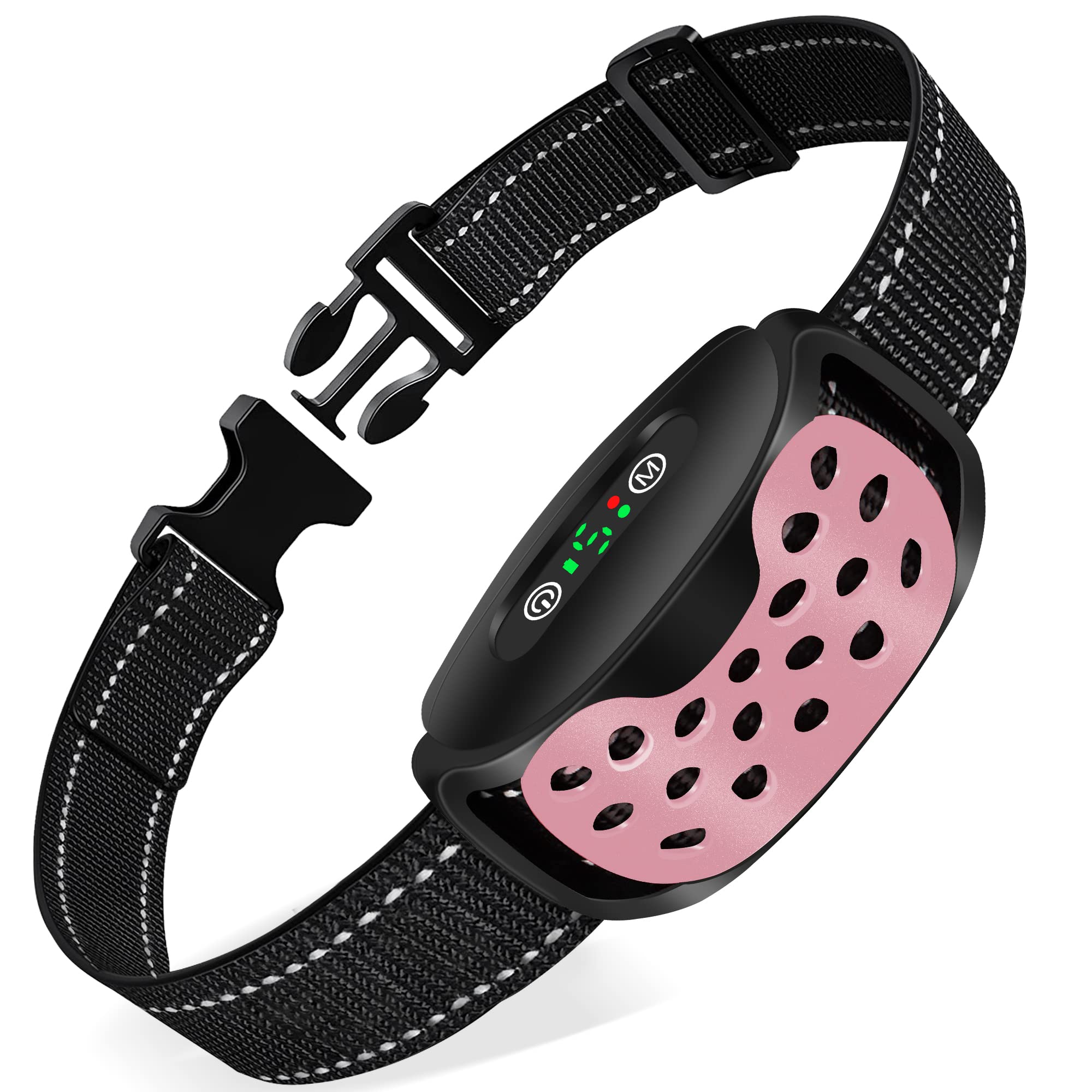 Anti Barking Dog Collars, Bark Collar Stop Dog Barking with Vibration & Beep Modes Harmless Training Dog Collar for Small Medium Large Dogs No Bark Collar Rechargeable IP67 Waterproof Humane-Pink — image 1