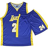 RASUB Kids Basketball Jersey 2 Piece Kit Sleeveless Youth Fan Jersey Girls/Boys 2-14 Years Outfit