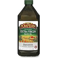 Pompeian Smooth Extra Virgin Olive Oil, First Cold Pressed, Mild and Delicate Flavor, Perfect for Sauteing and Stir-Frying, N