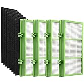 DerBlue Replacement True HE-PA Filter Compatible with Holmes AER1 Series Including 4pcs Filters and 8pcs Pre Filters Replacement Parts # HA-PF300AH-U4R, HAP242-NUC