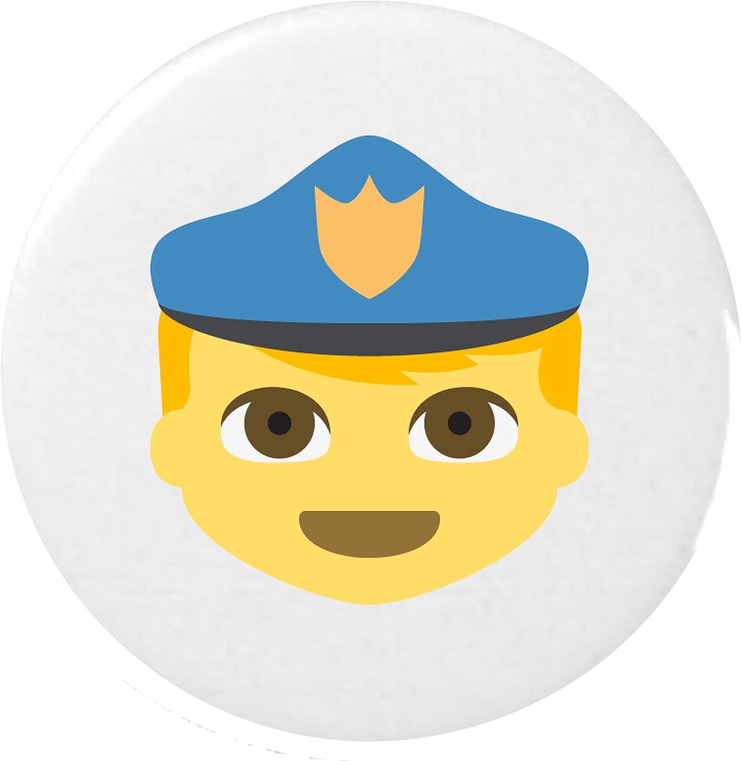 Police Officer Emoji 25mm Button Badge Clothing
