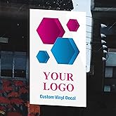 Personalized Business Stickers - Custom Logo Decals - Vinyl Wall Sticker & Window Signs for Business, Home, Office - Branding Logo Decals