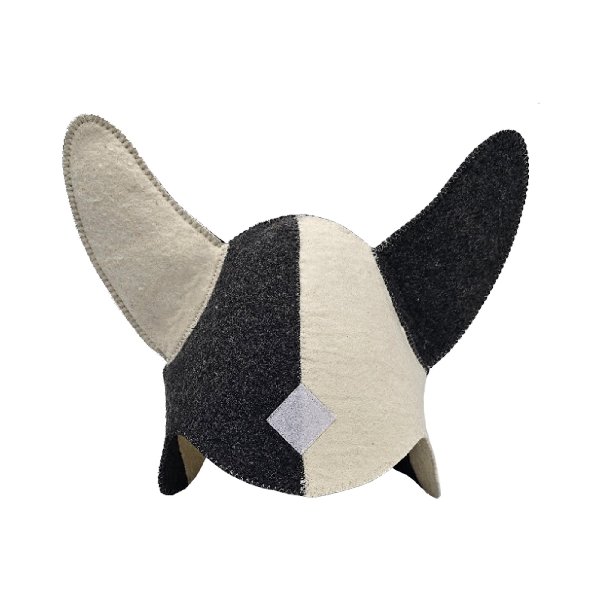 PRINZEPS Men's Viking Felt Sauna Hat – 100% Wool, Ideal for Sauna – Gifts for Men, White Grey