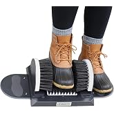 Adjustable Width Boot Scrubber &amp; Shoe Cleaner - Heavy Duty, Outdoor | Rugged Bristle Brush for Mud,Dirt,Snow - Crack-Resistant,No Shedding - For Garden,Farm,Garage - Rustproof &amp; Easy Clean