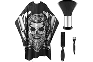 VETMOR Professional Hair Cutting Salon Barber Cape with Neck Duster Brush, Hair Clippers Trimmer Shaver Razor Cleaning Brush