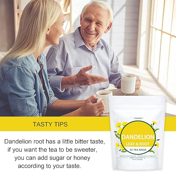 DANDELION LEAF & ROOT TEA BAGS, 40 TEABAGS – NATURAL DANDELION TEA FOR LIVER & KIDNEY HEALTH – NON-GMO – CAFFEINE-FREE – SUPPORT DIGESTION & BOOST IMMUNE SYSTEM