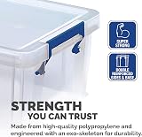 BANKERS BOX ProStore 10L Plastic Storage Boxes with Lids UK Made Clear view 4