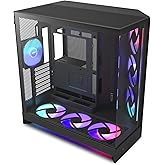 NZXT H9 Flow RGB+ (2025) Dual-Chamber Mid-Tower Case w/RGB Fans & Controller - All Black
