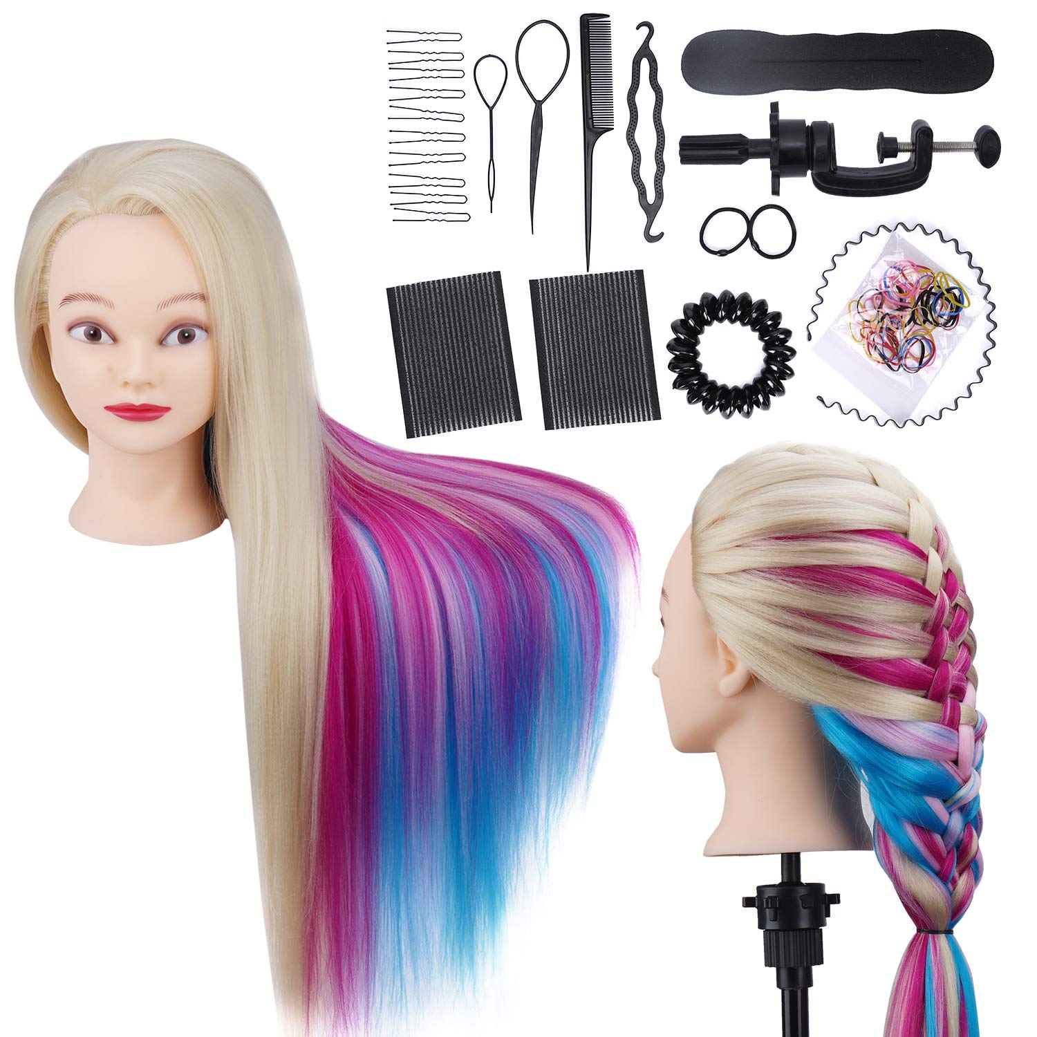 rainbow hair mannequin