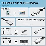 TiMOVO USB C Splitter 3-in-1 Hub Adapter USB-A Female Data PD Charging Cable view 5
