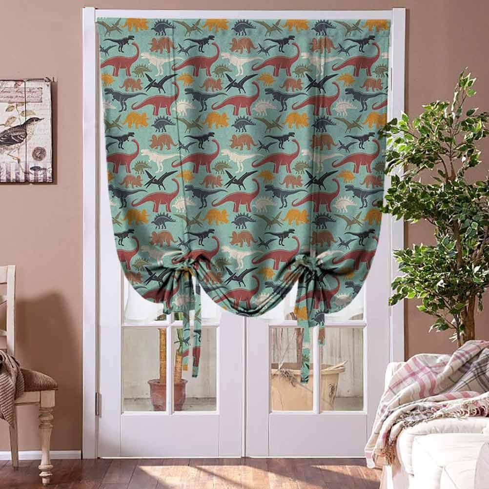 Curtain Panel Dinosaur Decoration Shade Corner Window