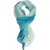 PANTONIGHT Long Chiffon Sheer Scarf Gradient Shaded Colors Lightweight Scarf For Womens