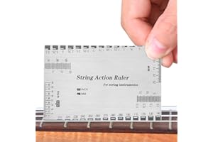 Gjinxi String Action Gauge Ruler, Guitar Height Gauge Set Up Tool, Action Gauge for Electric Bass and Acoustic Guitar, Setup Measuring Tool Kit for Mandolin, Banjo